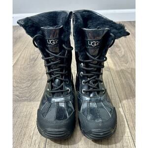 UGG Australia Adirondack II Winter Snow Boots - Black size 6